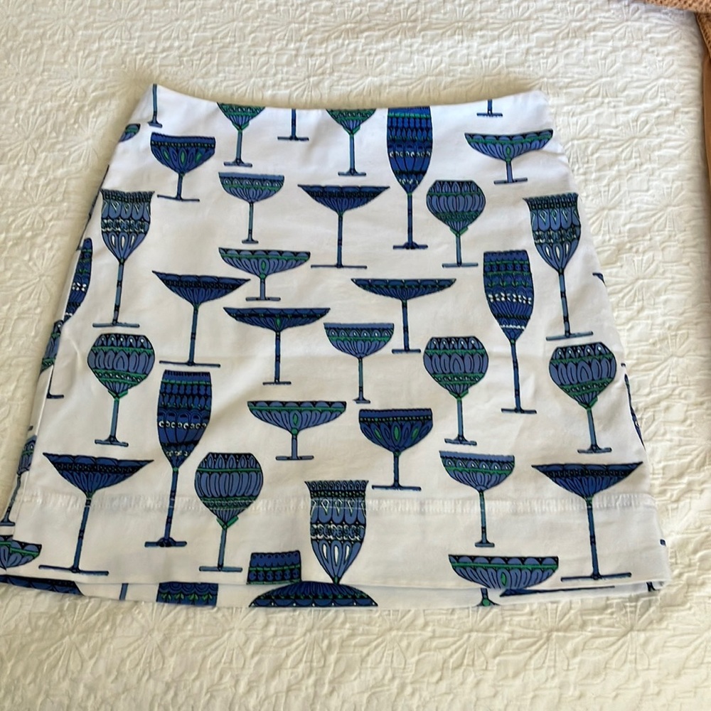 Talbots martini glass fully lined skirt.
